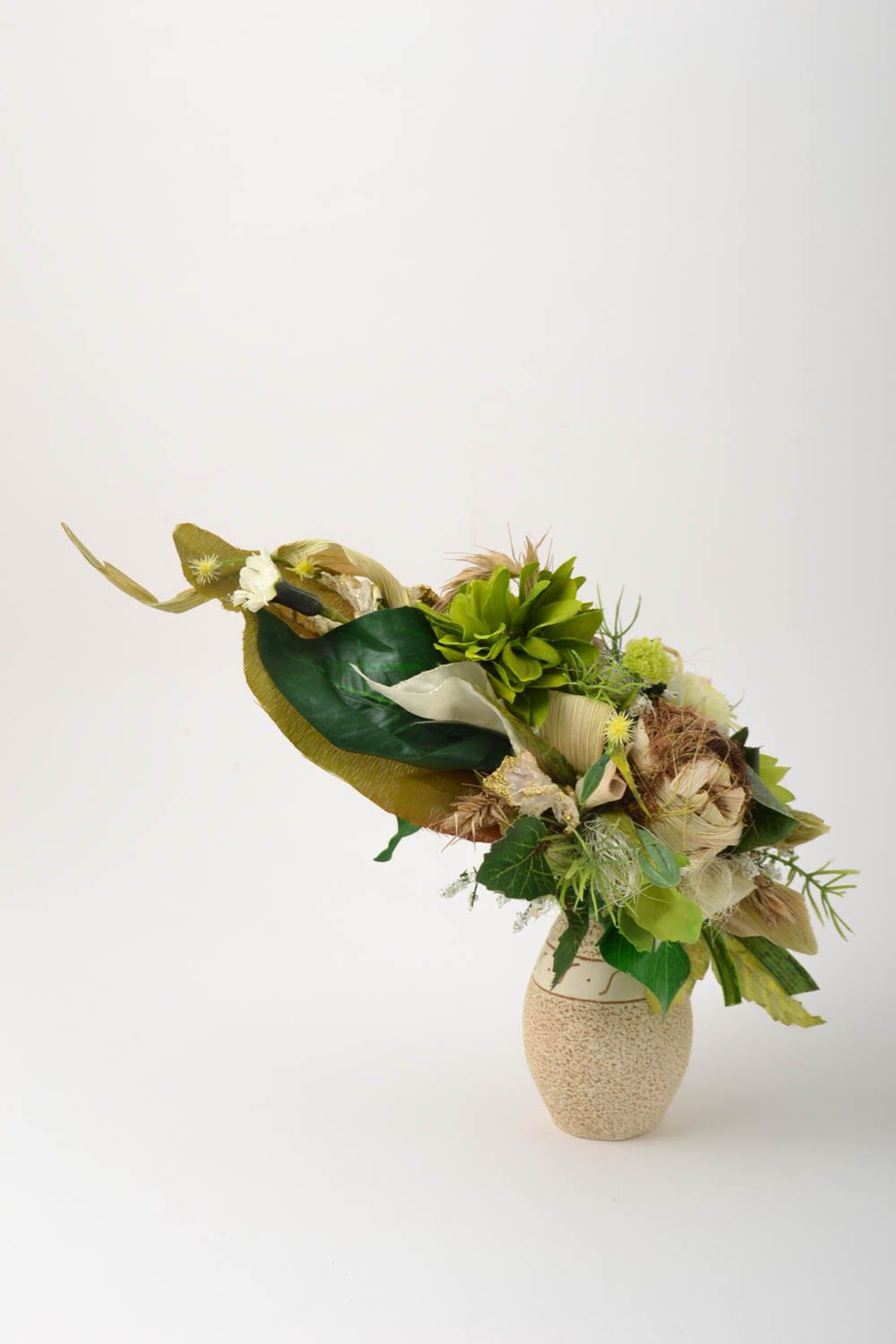 Deko Elemente handgeschaffen künstliche Blumen originell Geschenk Idee bunt foto 2