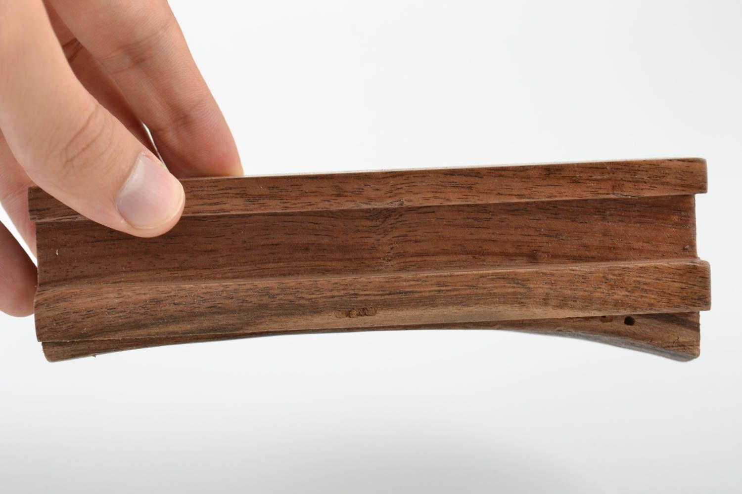 Support pour tablette en bois naturel brun foncé fait main pratique stylé photo 5