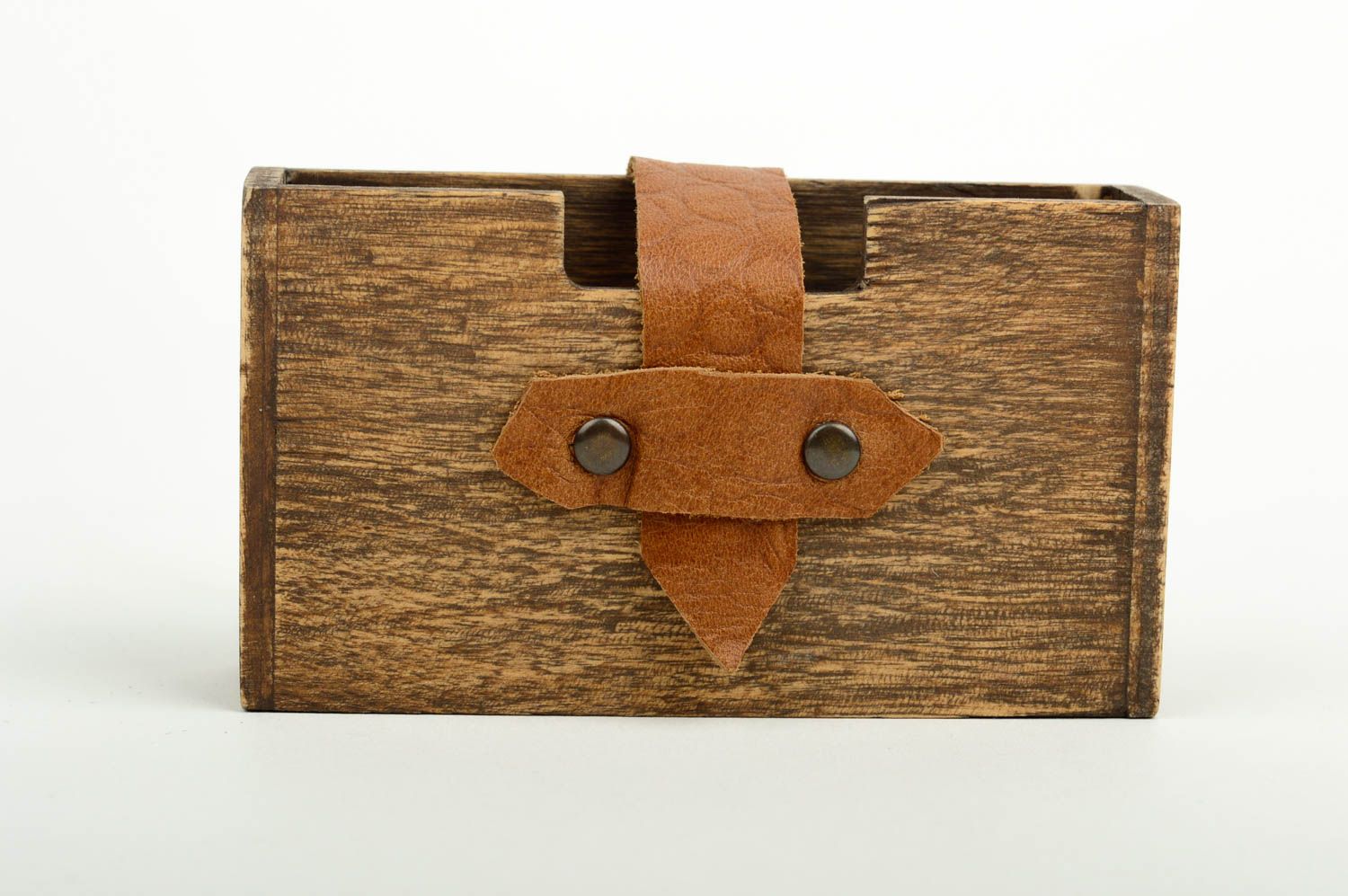 Caja de madera artesanal para tarjetas elemento decorativo regalo original foto 4