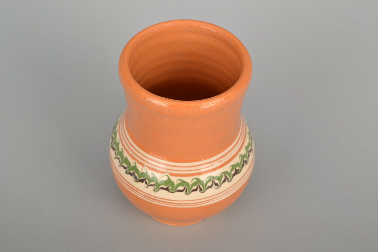 30 oz ceramic classic style milk jug in terracotta color 0,9 lb photo 4