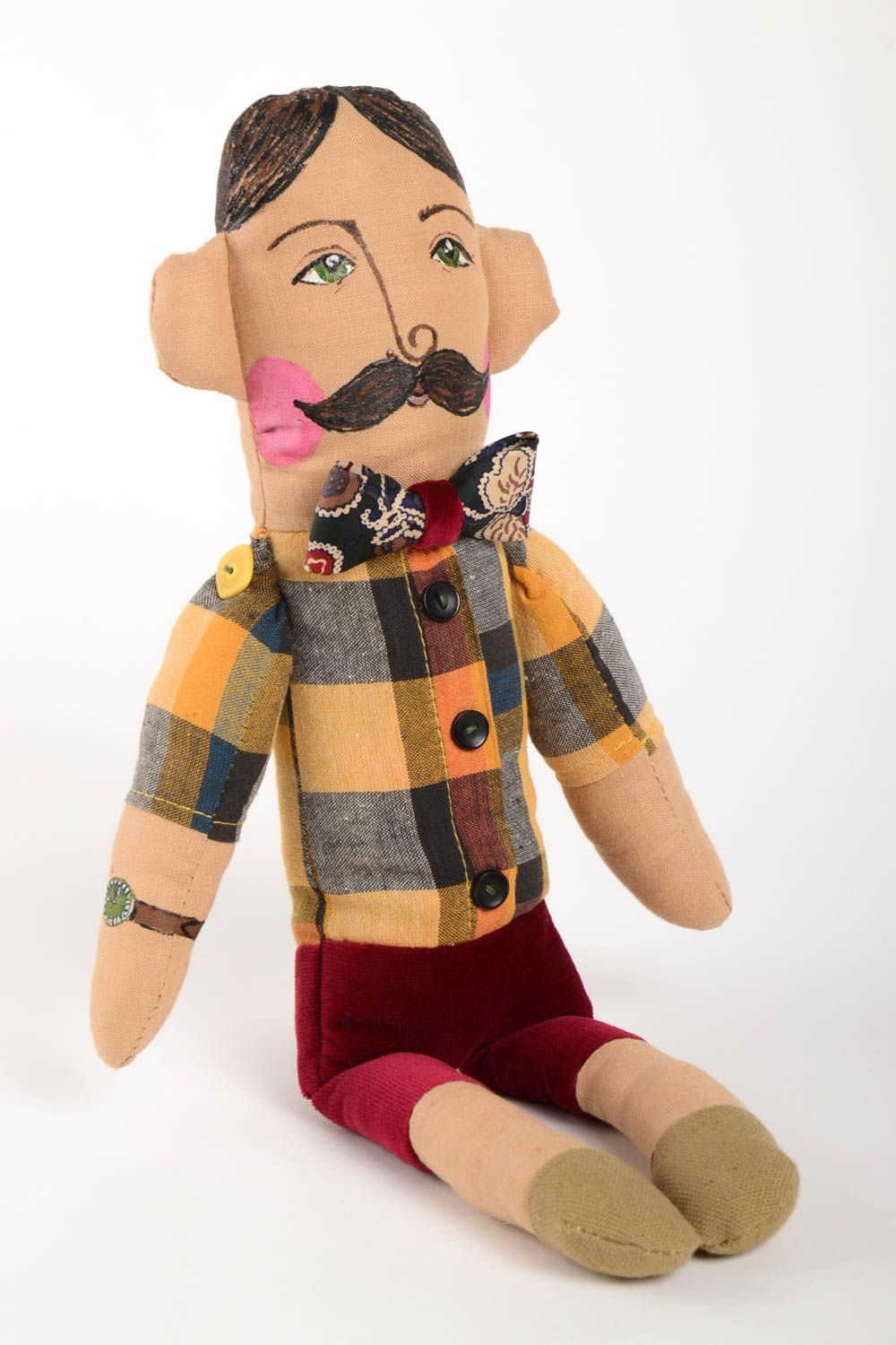 Juguete artesanal decorativo muñeco de peluche regalo original para niño foto 3