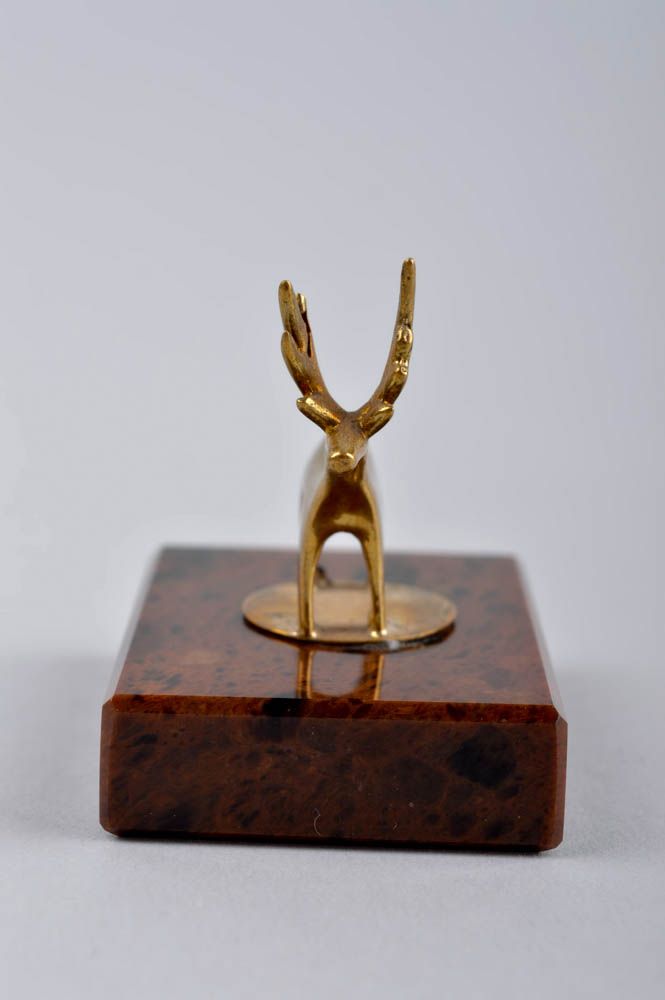 Handmade kleine Messing Figur Hirsch Haus Deko aus Metall Miniatur Figur foto 4