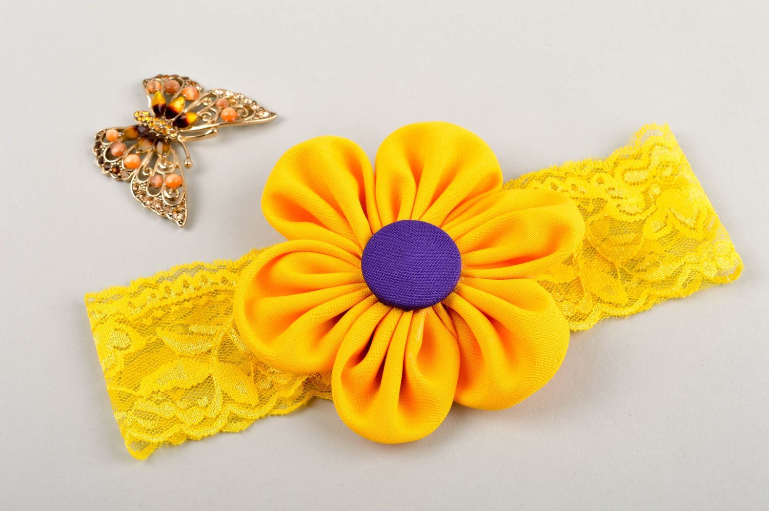Stylish handmade flower headband designer hair accessories for girls gift ideas photo 1
