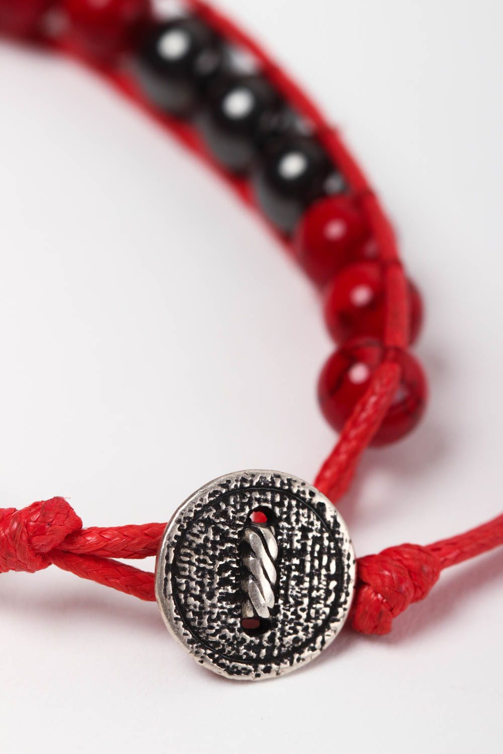 Coral jewelry handmade bracelet with natural stones fashion woven bracelet photo 4
