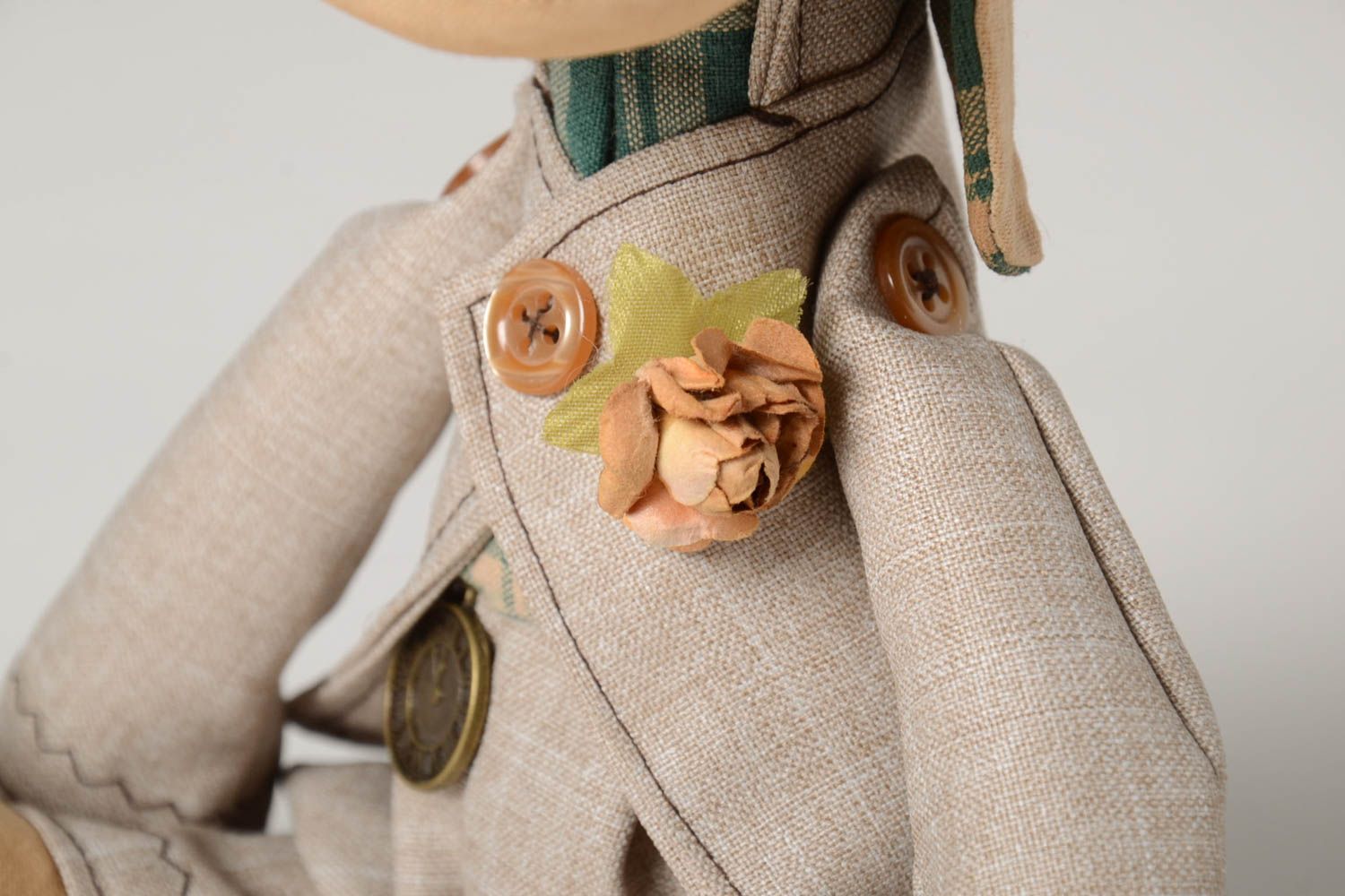 Кукла ручной работы кукла из ткани необычная тряпичная кукла в костюме фото 3