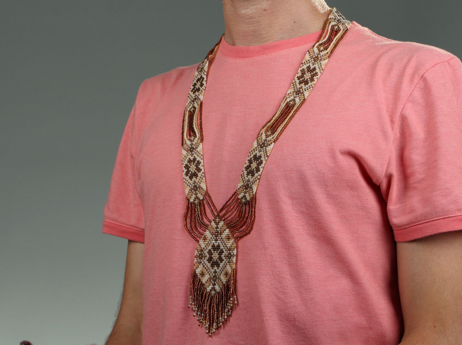 Neck jewelry made of beads, gerdan photo 4