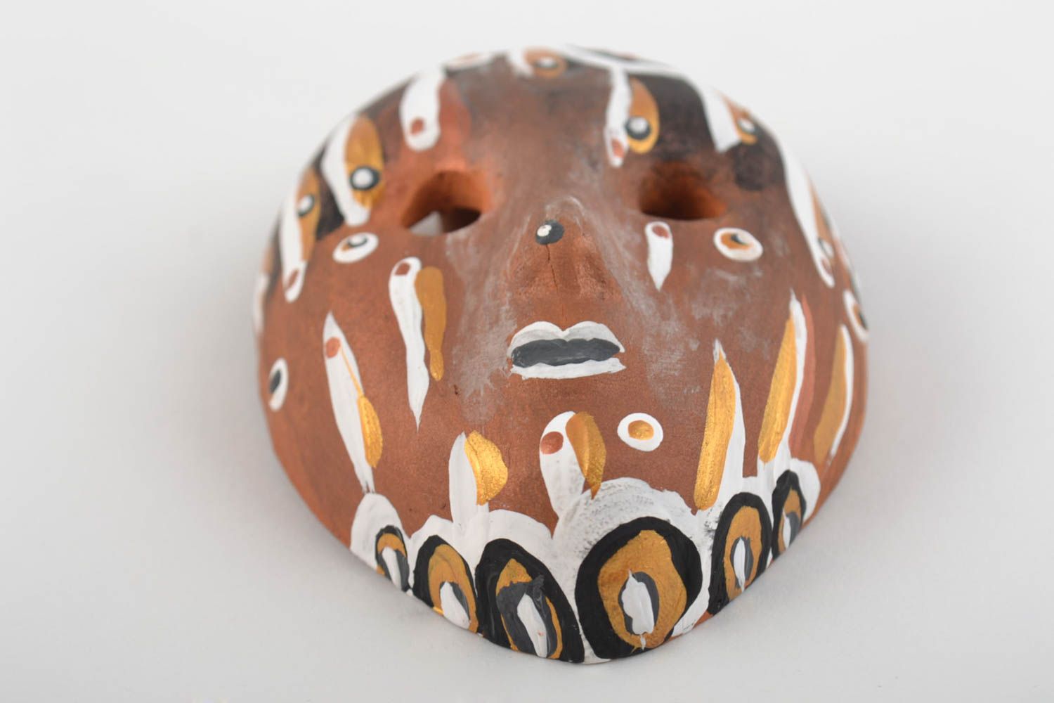 Joli aimant en argile naturelle masque décoratif fait main souvenir cadeau photo 5