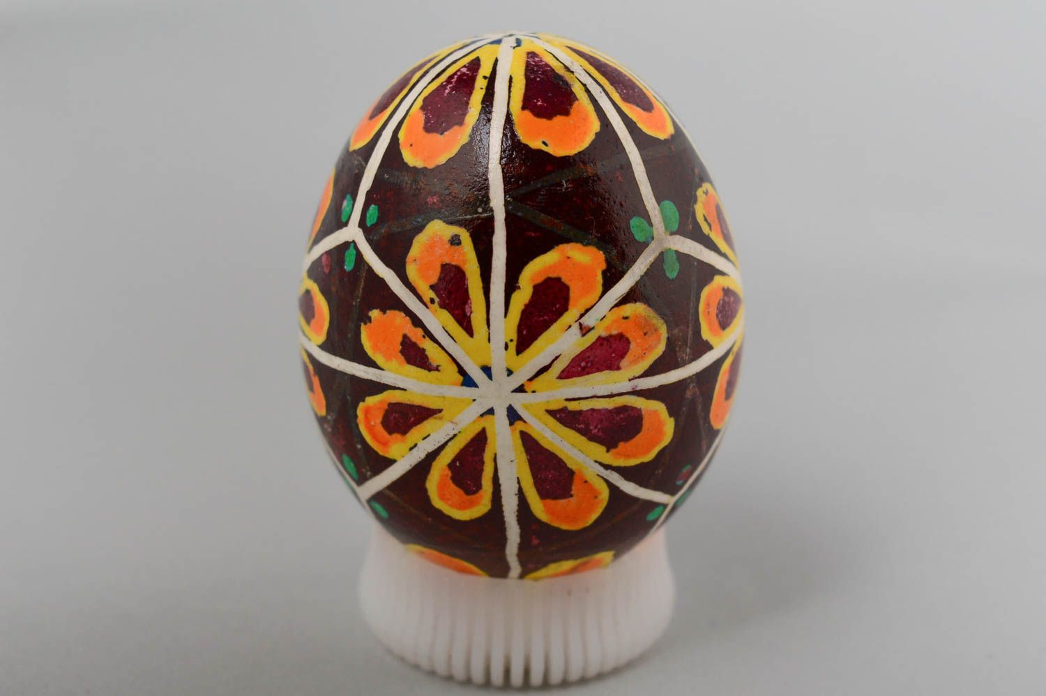 Huevo artesanal original y pintado elemento decorativo regalo para Pascua foto 3