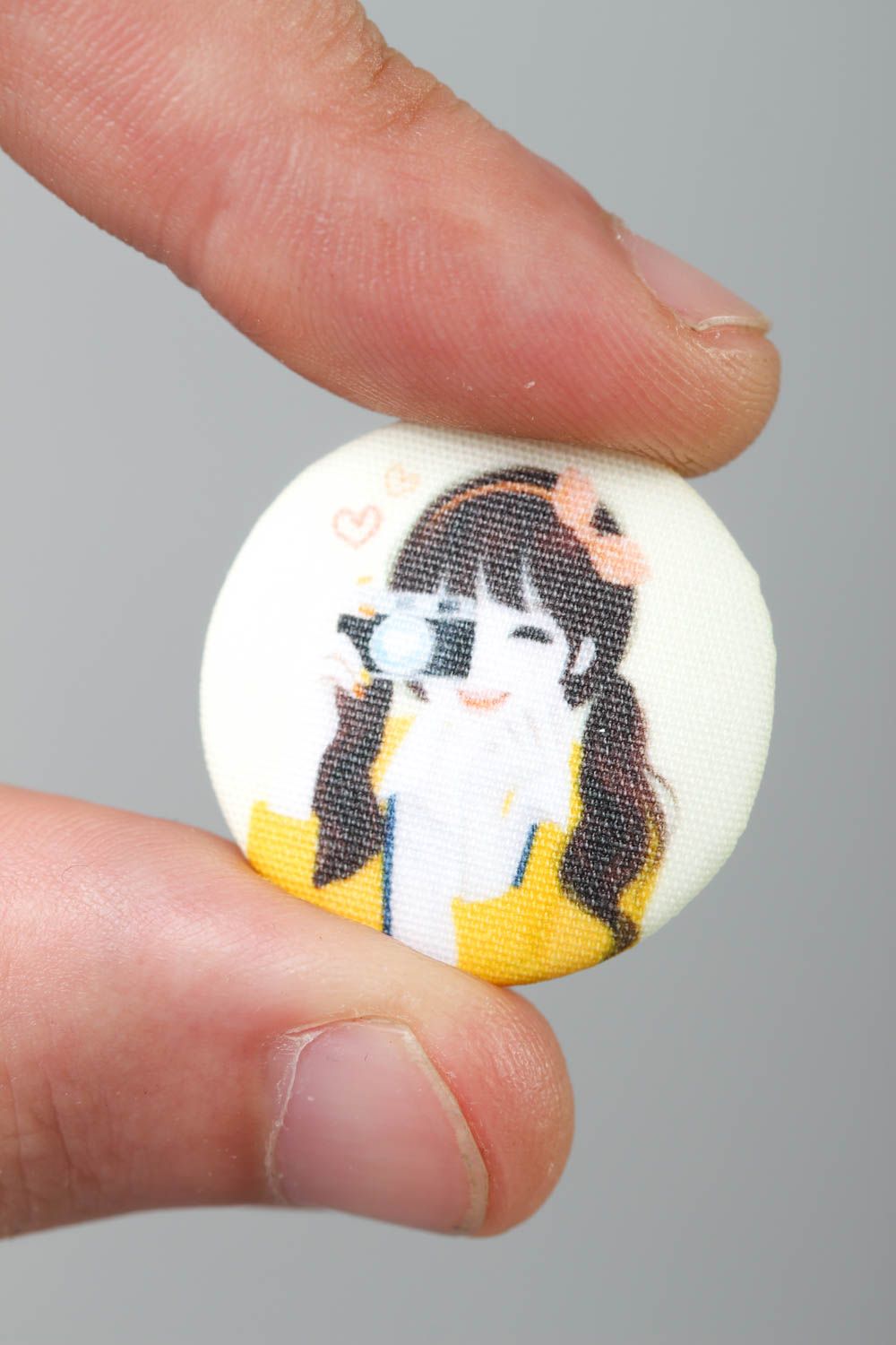 Cute handmade plastic button beautiful fabric button with print sewing ideas photo 5