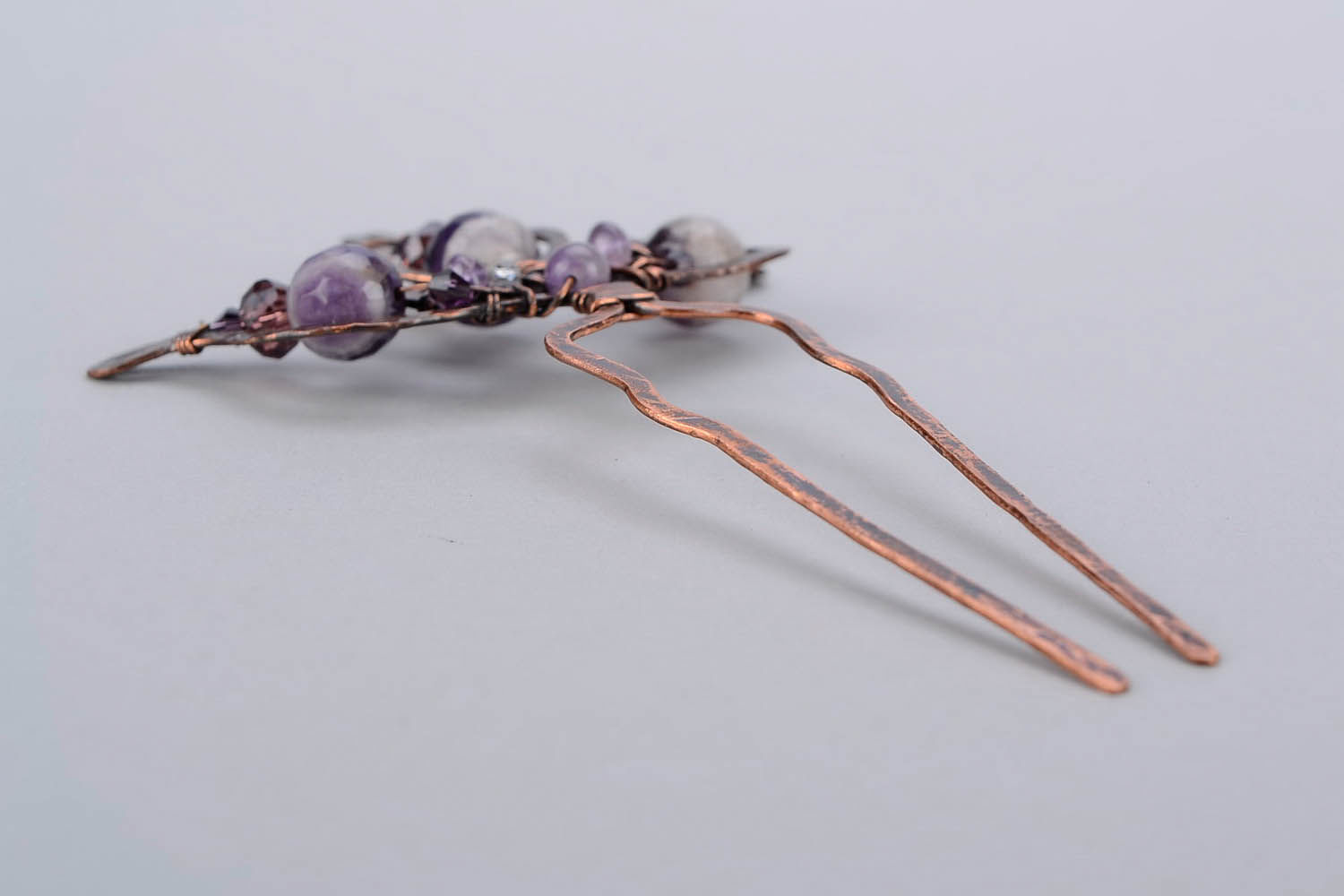 Hairpin with amethyst photo 5