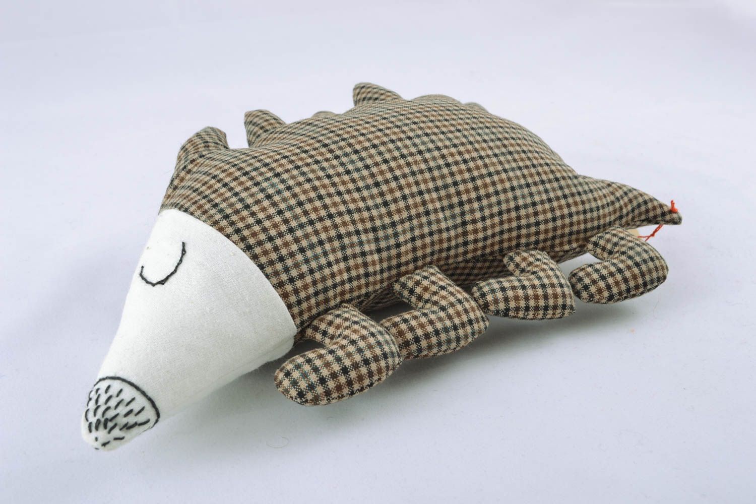 Soft fabric toy Checkered Hedgehog photo 2