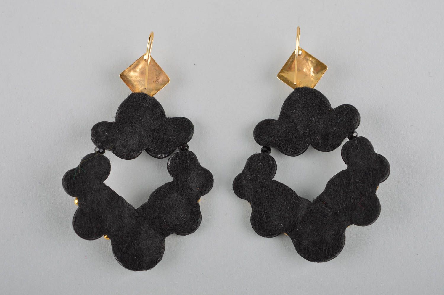 Beautiful handmade soutache earrings beaded earrings accessories for girls photo 4
