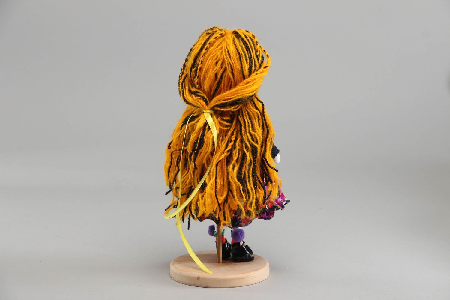 Beautiful collectible textile doll with long hair photo 3