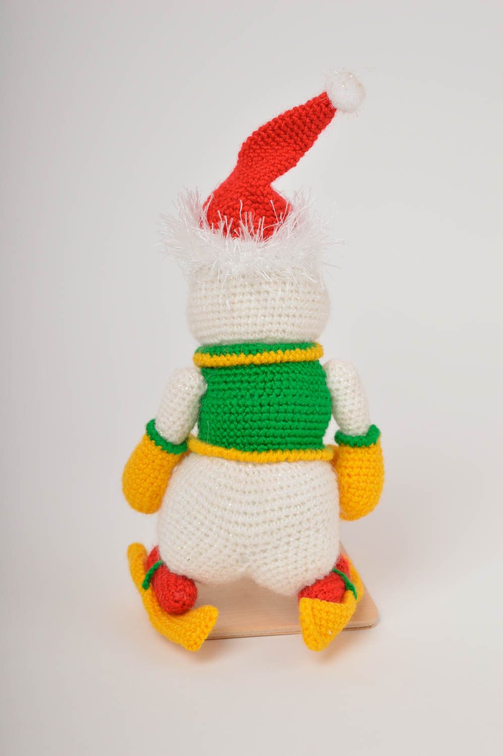 Handmade ausgefallenes Spielzeug Geschenk Idee Schneemann gehäkelt für Kinder foto 4