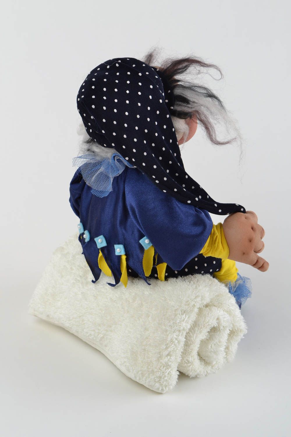 Handmade soft toy fabric gnome doll present for children designer interior ideas photo 5