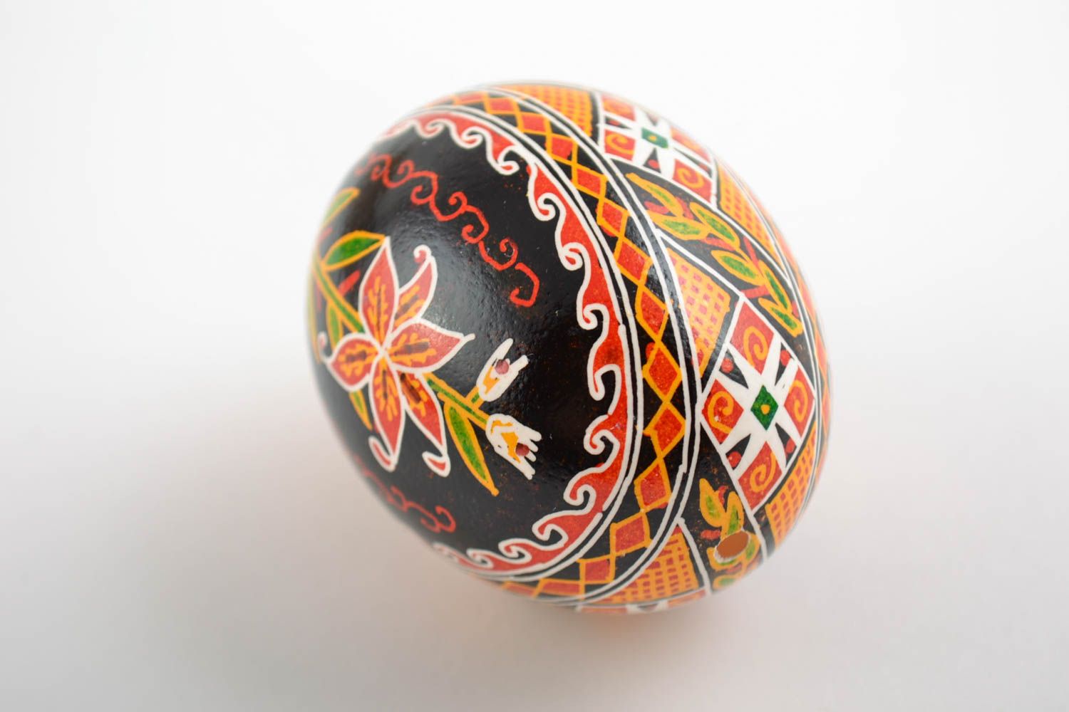 Designer Easter egg painted with acrylics handmade beautiful pysanka photo 3