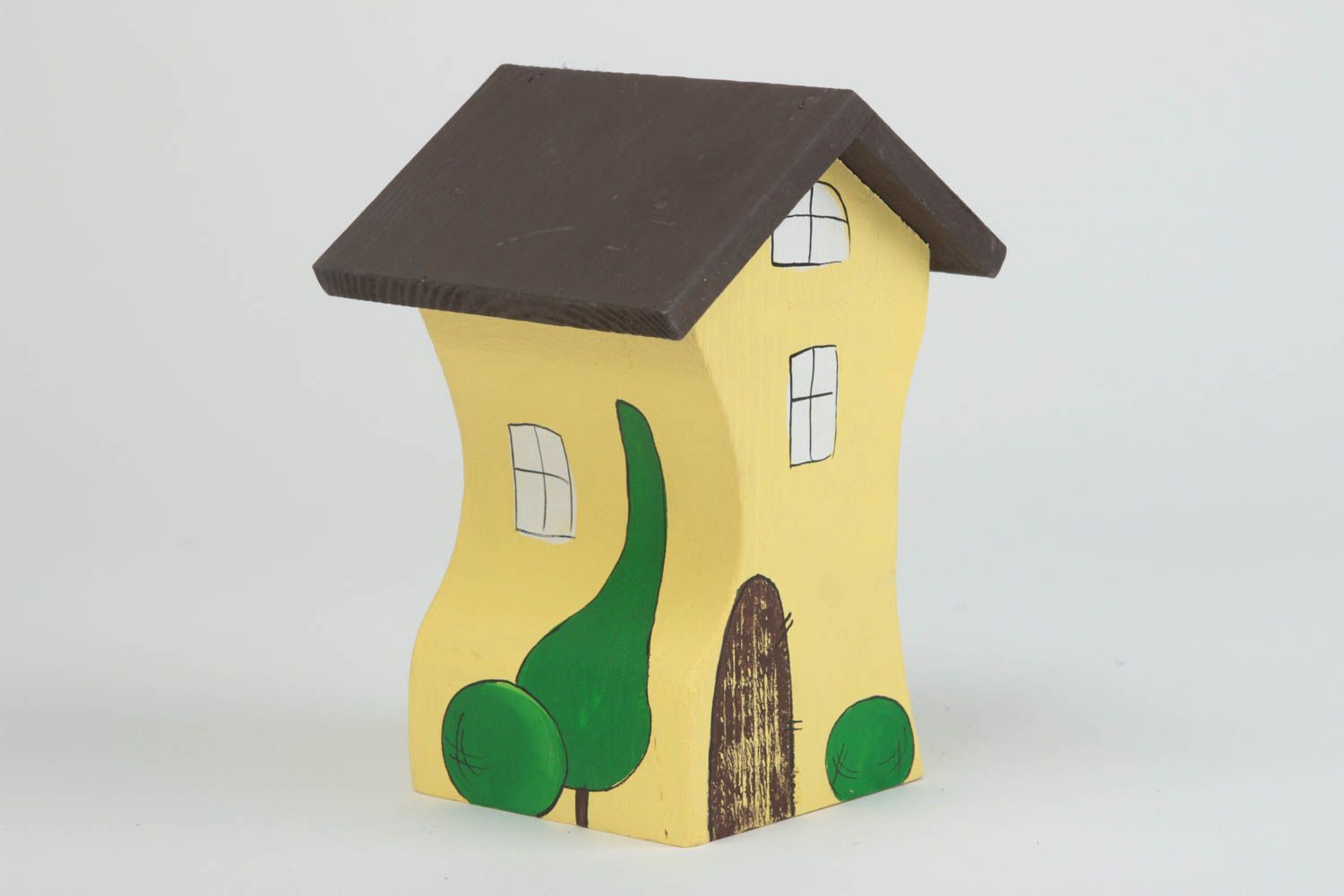 Figura artesanal con forma de casa bonita regalo original decoración de casa foto 2