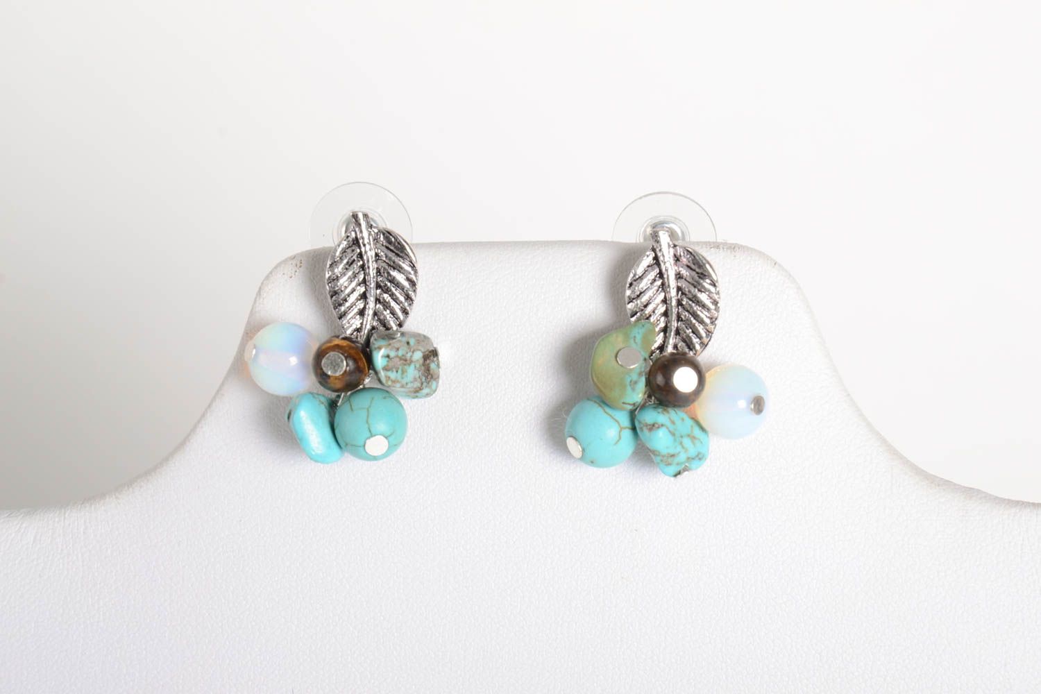 Stylish handmade gemstone earrings dangle beaded earrings gifts for her photo 2