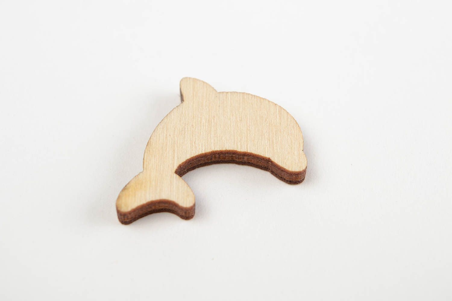 Handgemachte Miniatur Figur kleine Figur zum Bemalen Holz Rohling Delfin  foto 5