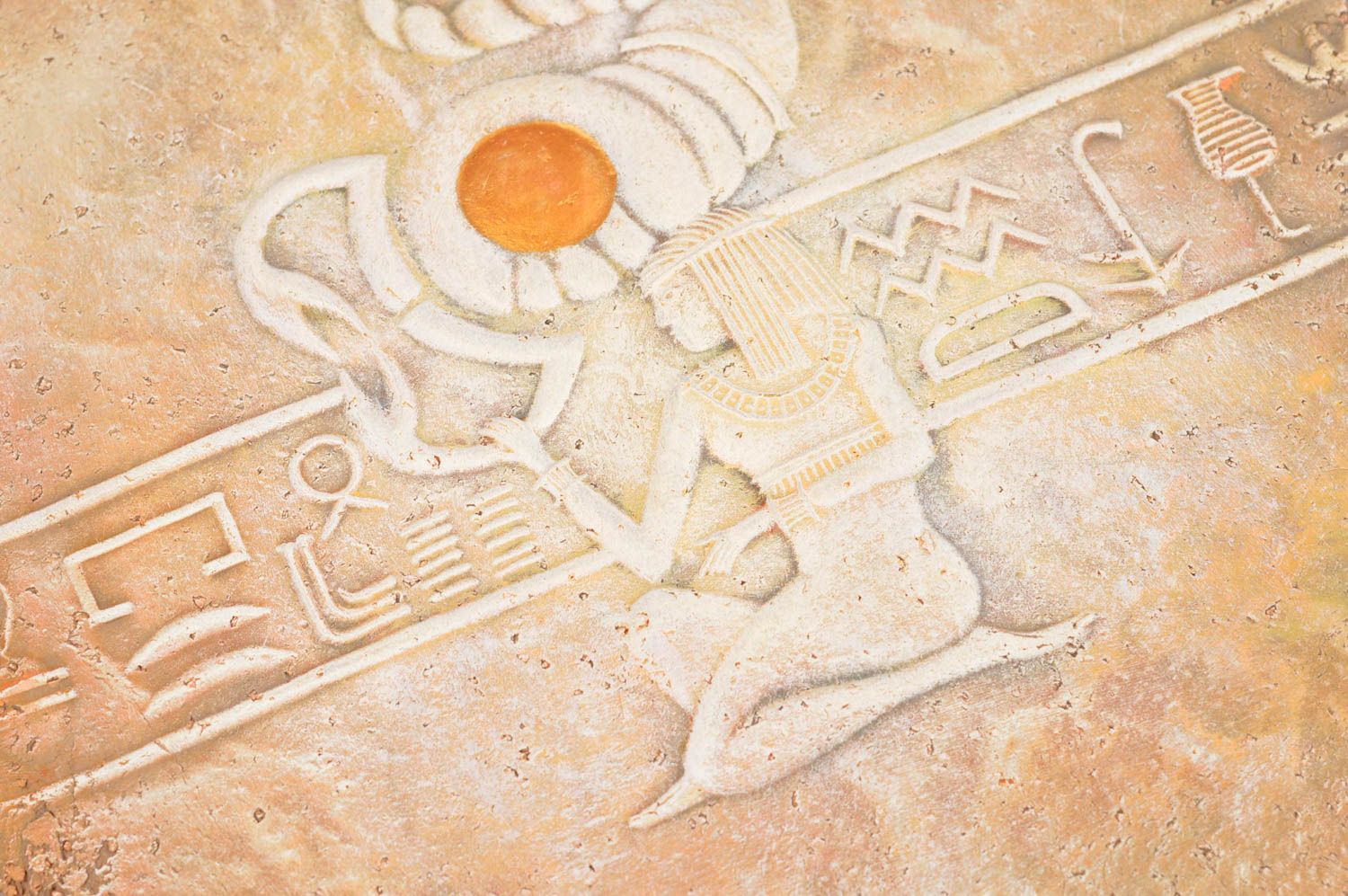 Quadratisches schönes handgemachtes Wandbild aus Ton Sternzeichen Skorpion foto 10