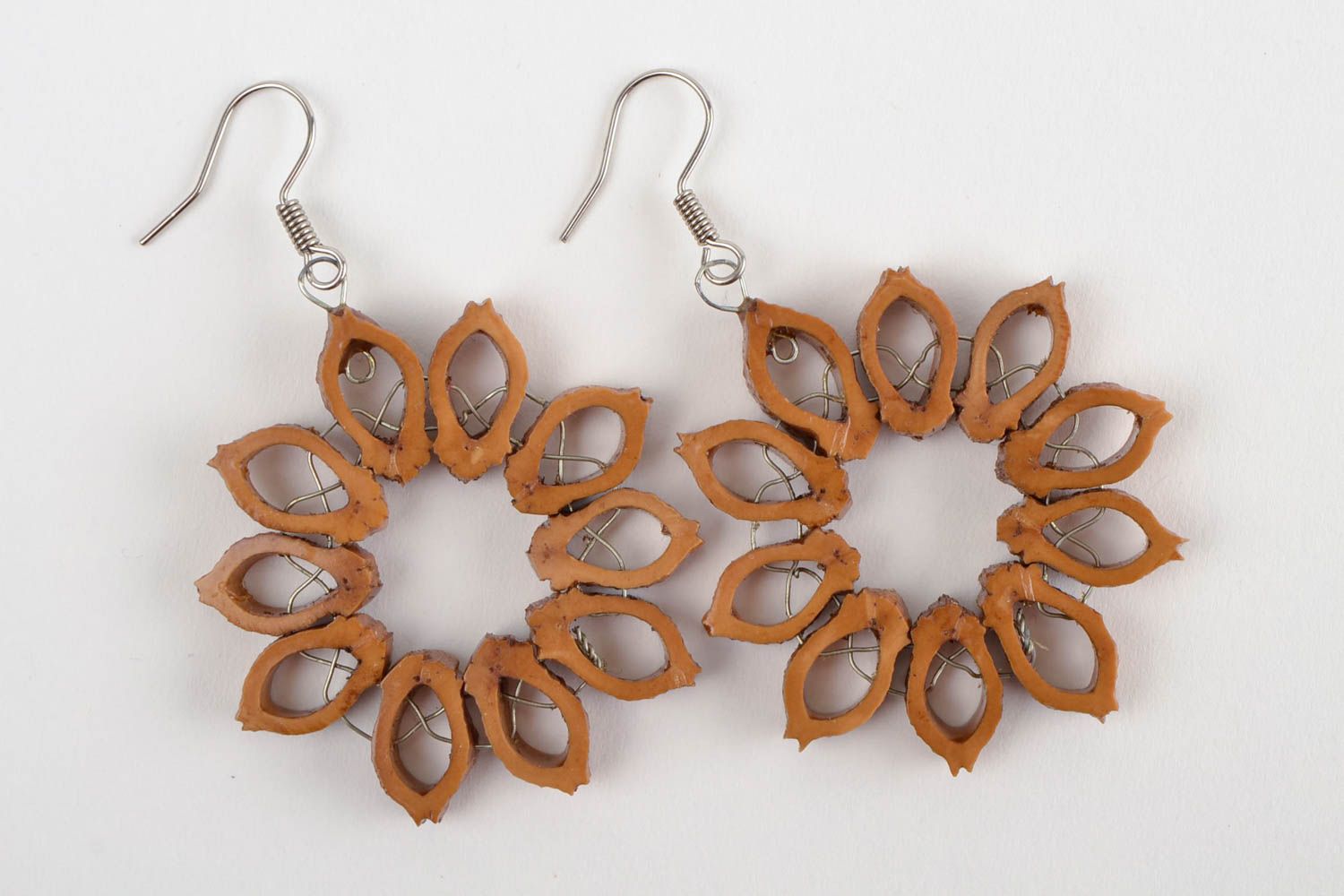 Earrings for women handmade earrings wooden jewelry fashion accessories photo 3