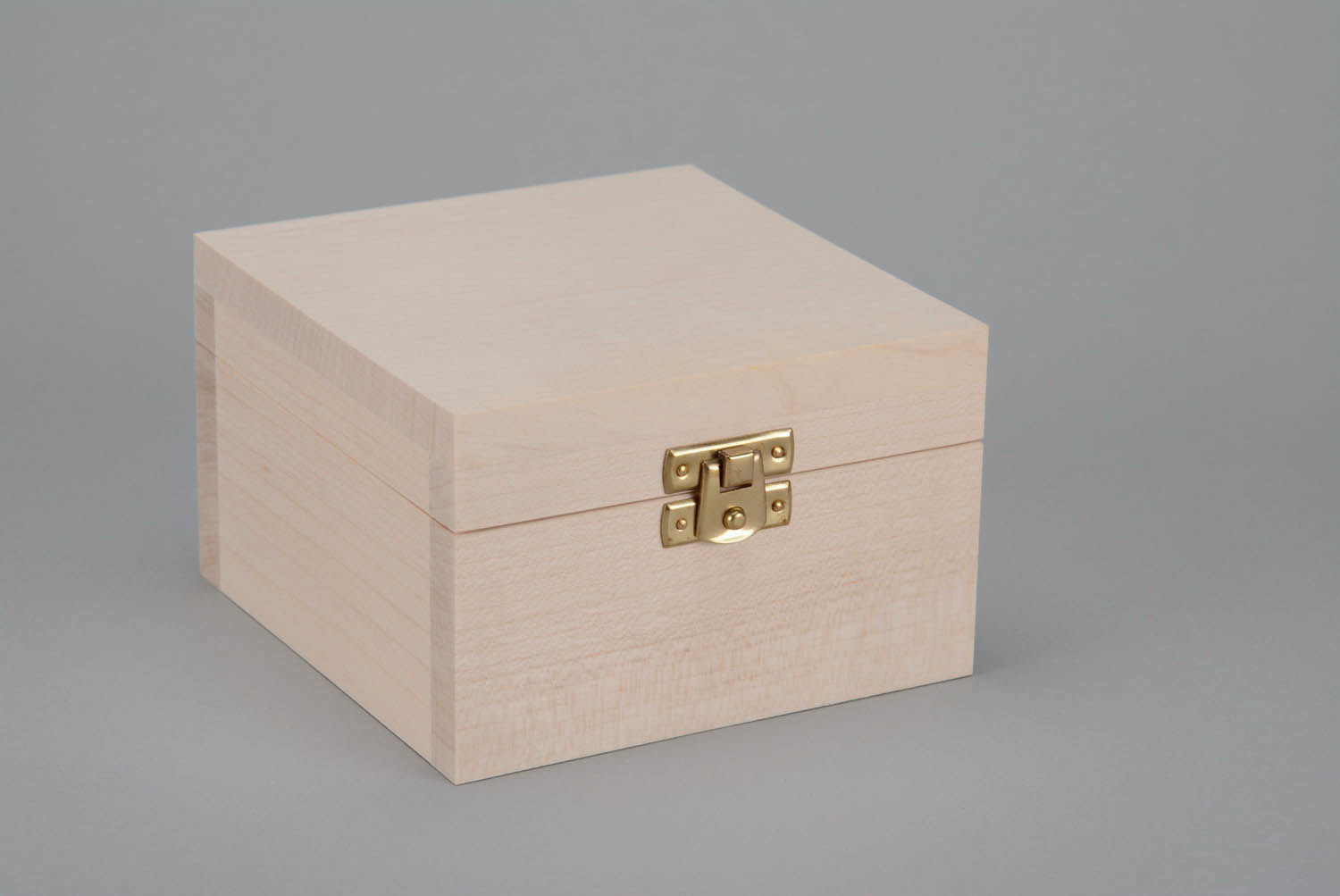 Wooden blank box with lock photo 3