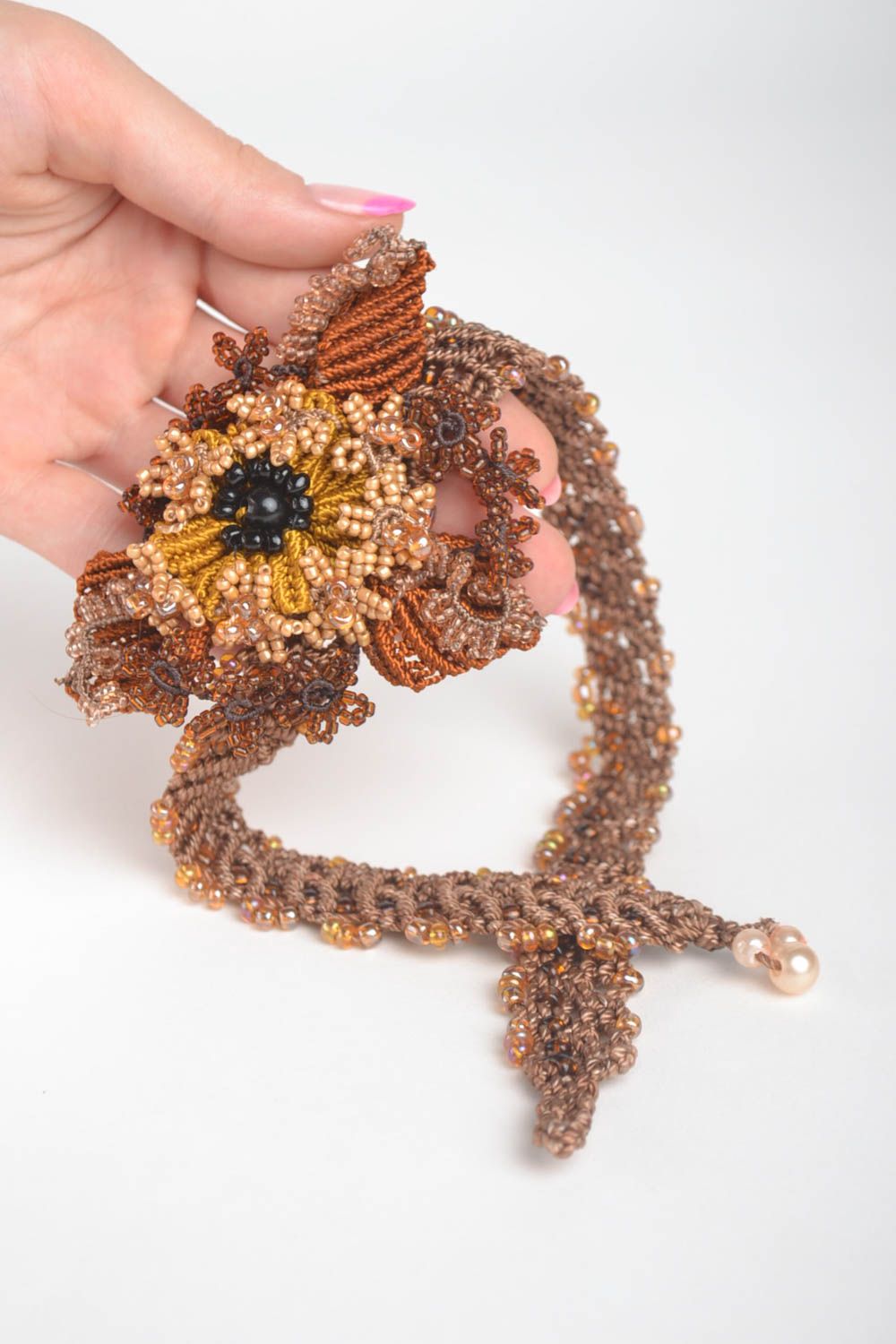 Handmade necklace designer necklace macrame necklace threads necklace gift ideas photo 5