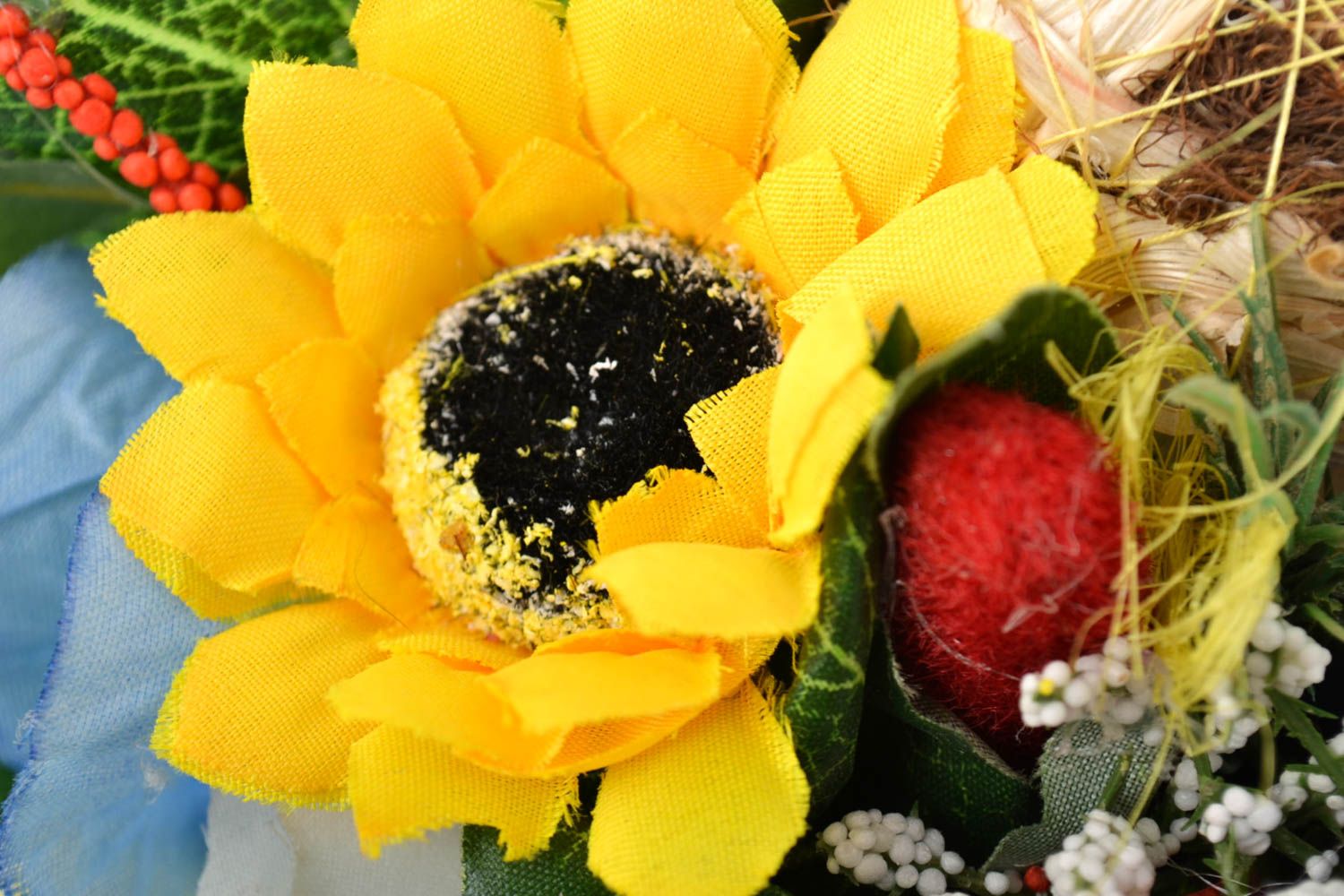 Mazzo di fiori decorativo fatto a mano bouquet artificiale regalo originale foto 2