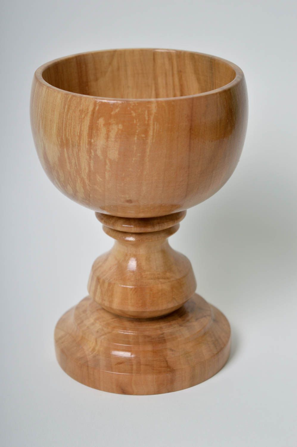 Copa de madera natural artesanal decoración de interior regalo original 200 ml foto 2