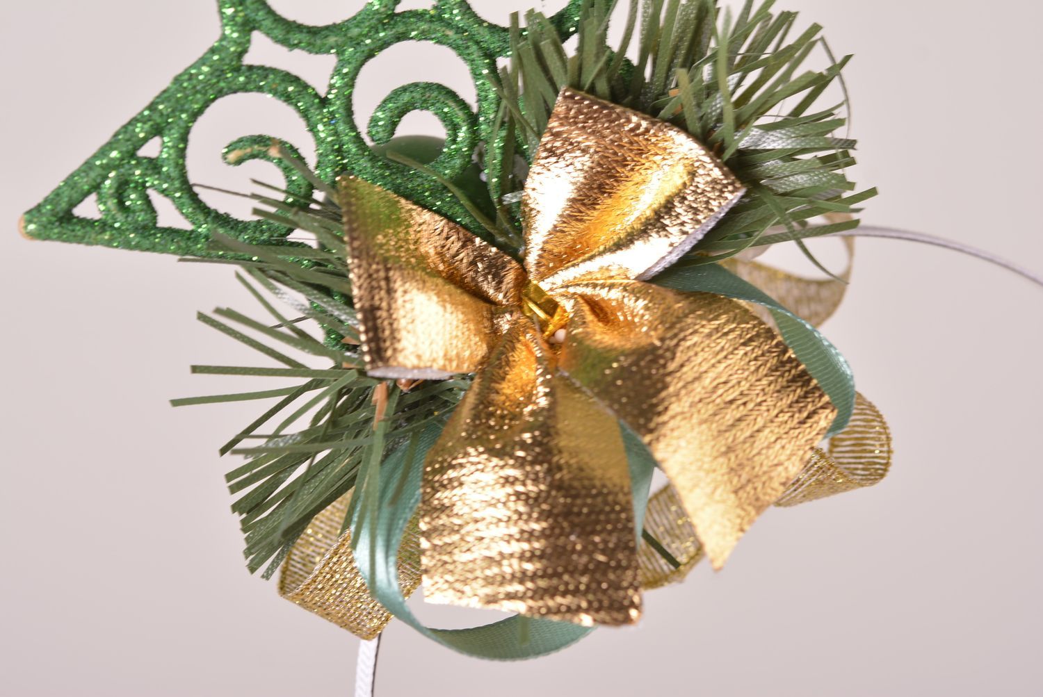 Corona para el pelo navideña hecha a mano adorno para el cabello regalo original foto 5