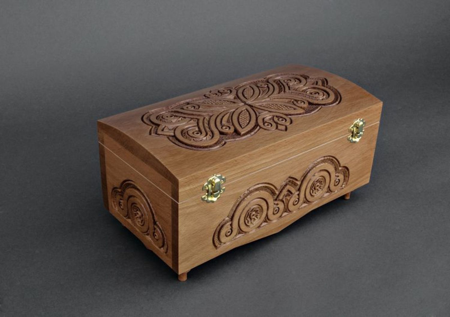 Carved wooden box  photo 5