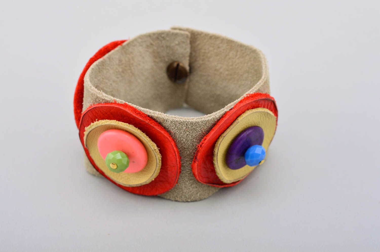 Handmade bracelet designer bracelet leather bracelet unusual jewelry gift ideas photo 4