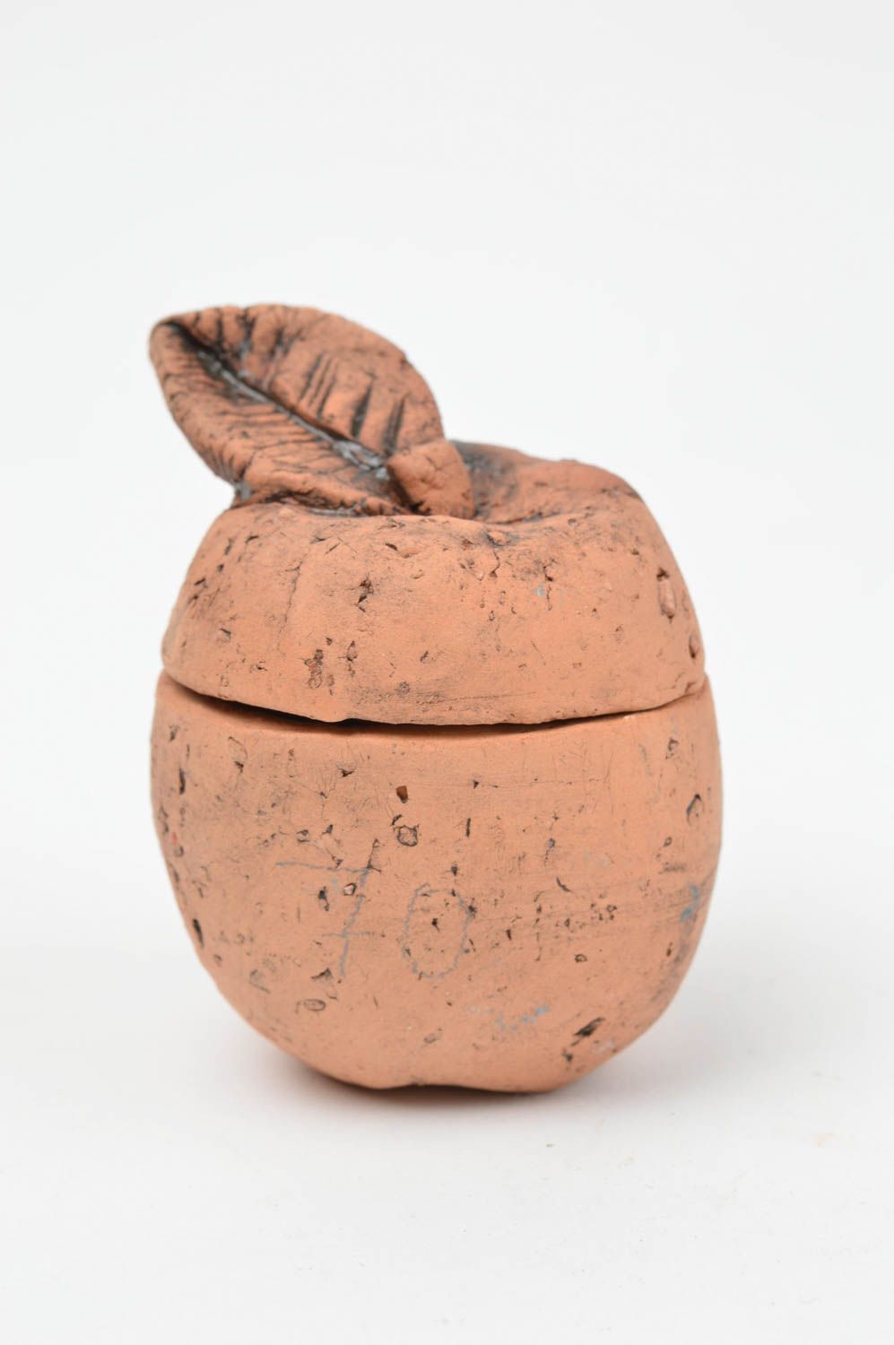Joyero de cerámica hecho a mano manzana caja decorativa regalo original  foto 2