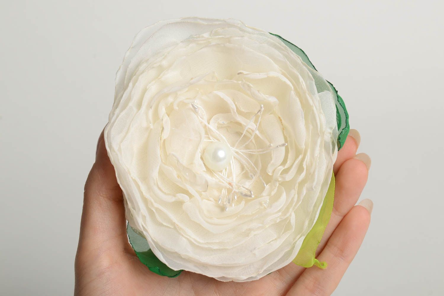 Blume Haarspange handgemachter Schmuck Accessoire für Frauen Handarbeit modisch foto 5