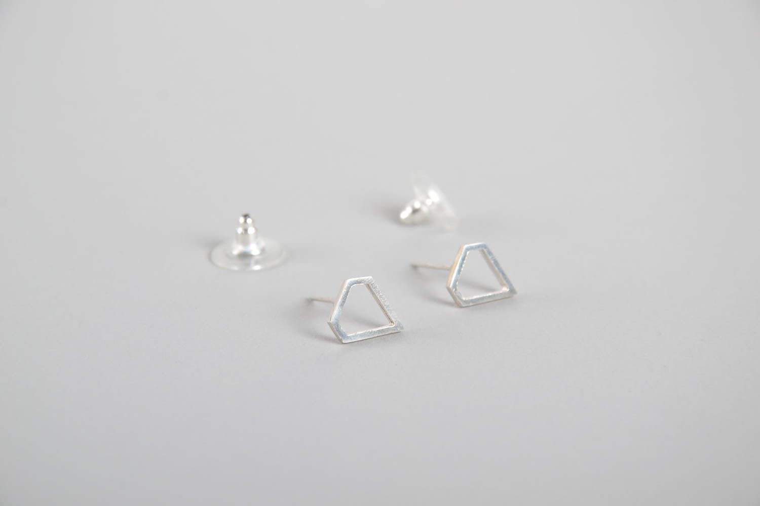 Handmade silver earrings designer earrings silver jewelry fashion accessories photo 3