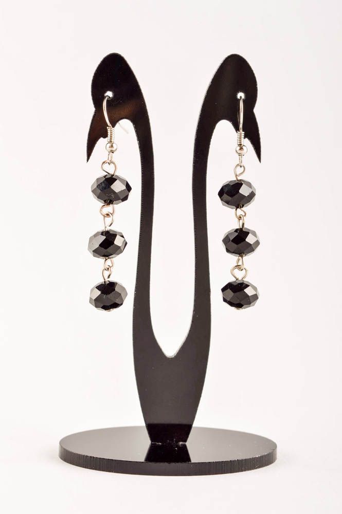 Handmade dangling earrings unusual earrings with charms elegant jewelry photo 2