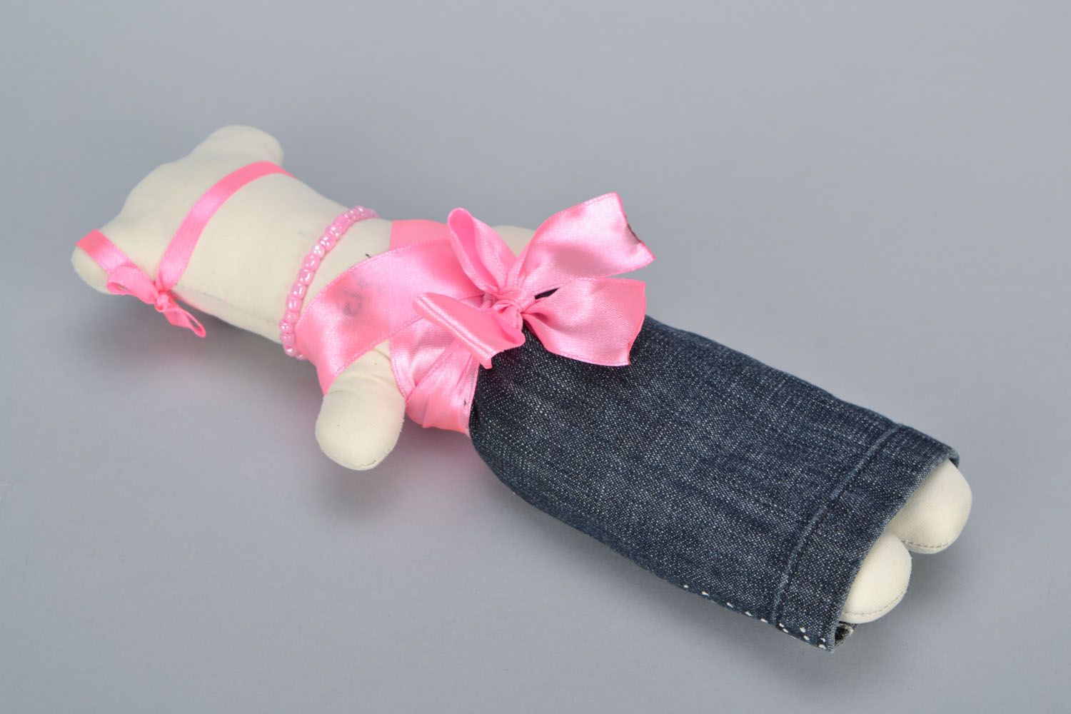 Brinquedo de tecido macio feito à mão Ursinho-fashionista foto 4