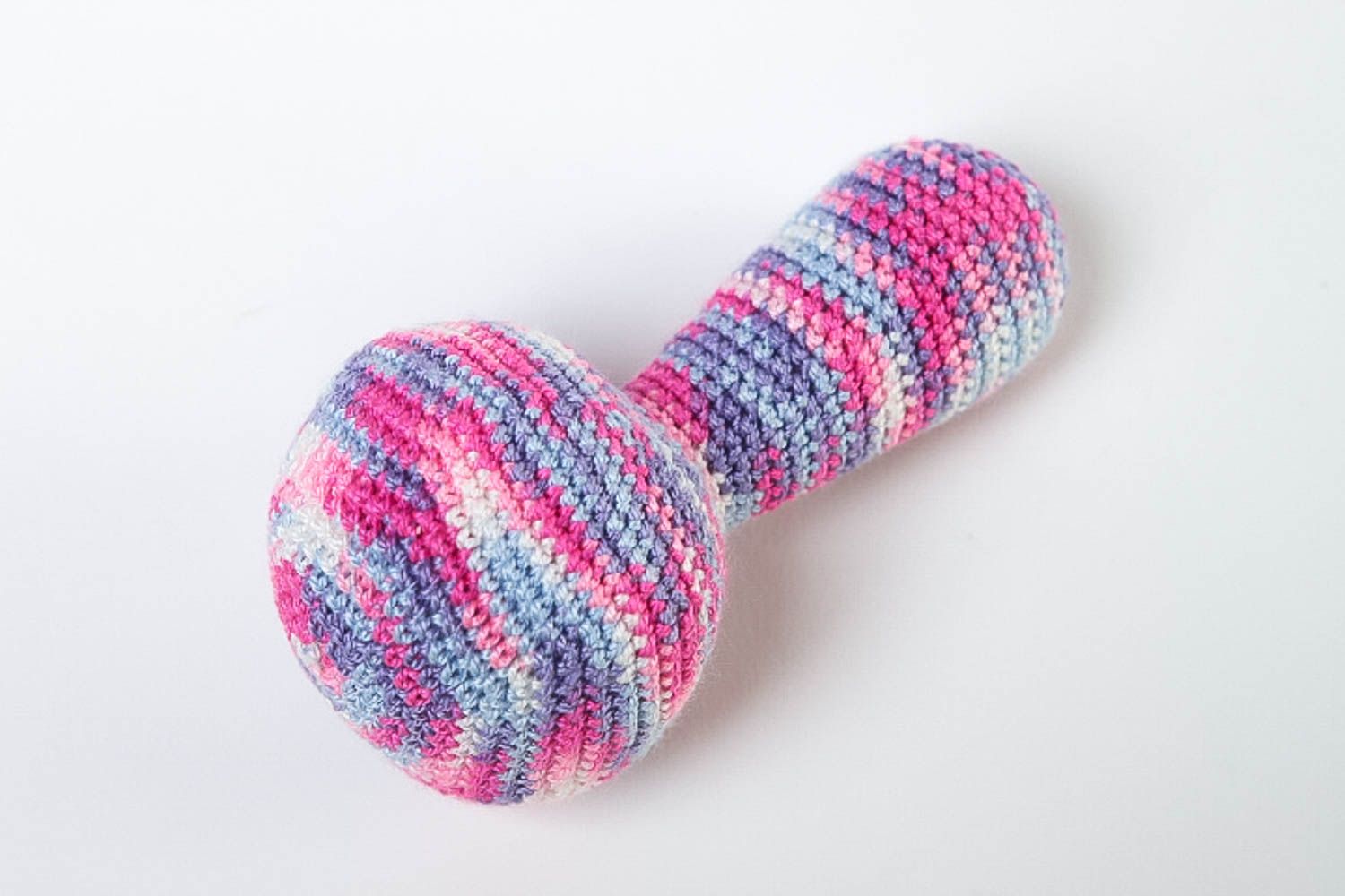 Handmade rattle toy crocheted rattle for new born babies nursery decor photo 2