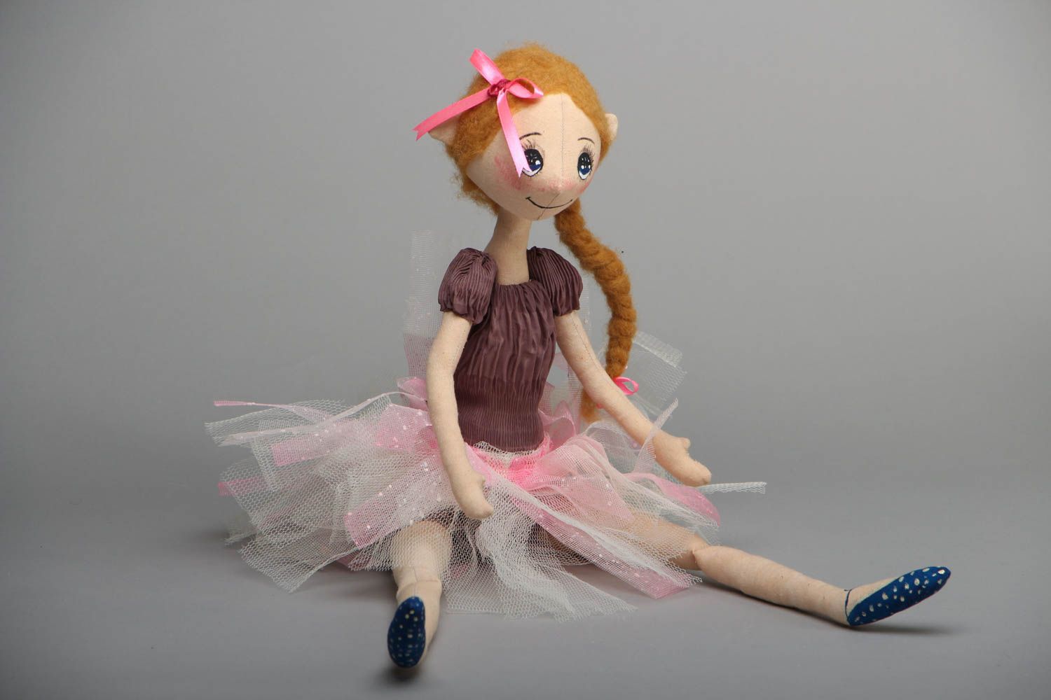 Мягкая игрушка кукла интерьерная Балерина  фото 1
