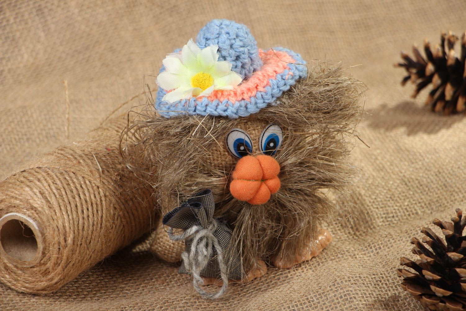 Soft toy Bogie in Crochet Hat photo 5
