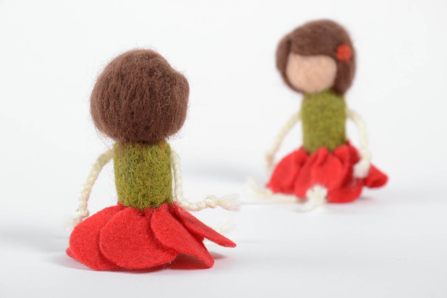 Muñecas artesanales de lana juguetes para decorar la casa regalo para niñas foto 2