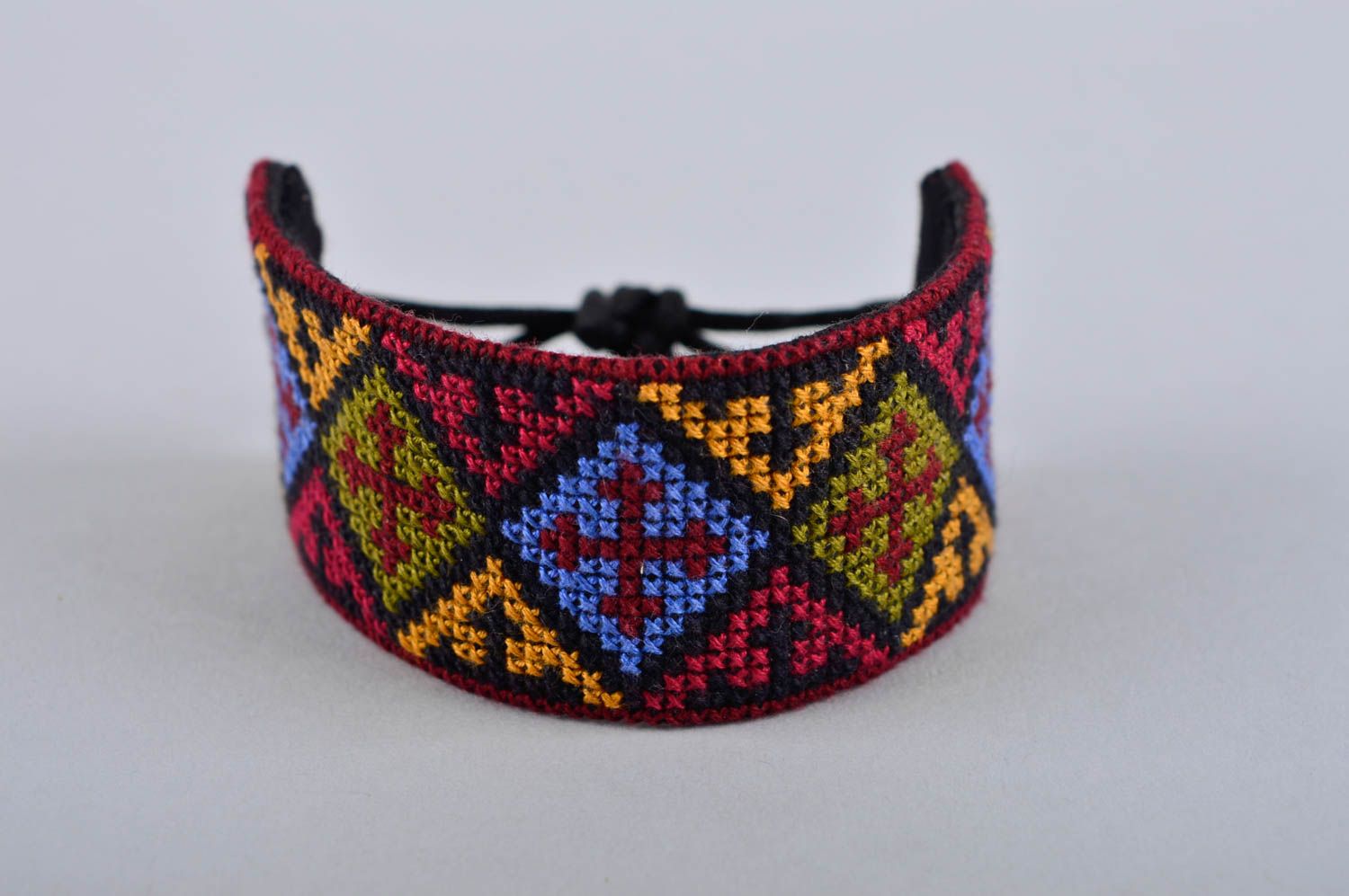 Pulsera étnica bordada hecha a mano accesorio para mujeres regalo original foto 2