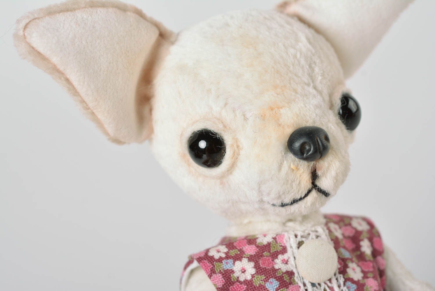 Perro de peluche hecho a mano juguete de tela regalo original para niña  foto 2