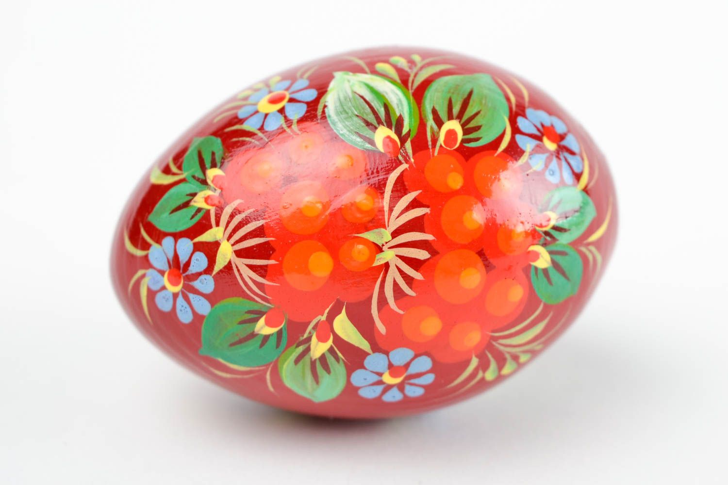 Huevo decorado hecho a mano de madera decoración de interior regalo original  foto 5