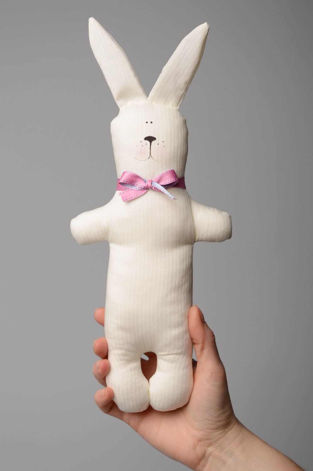 Handmade soft toy hare photo 4