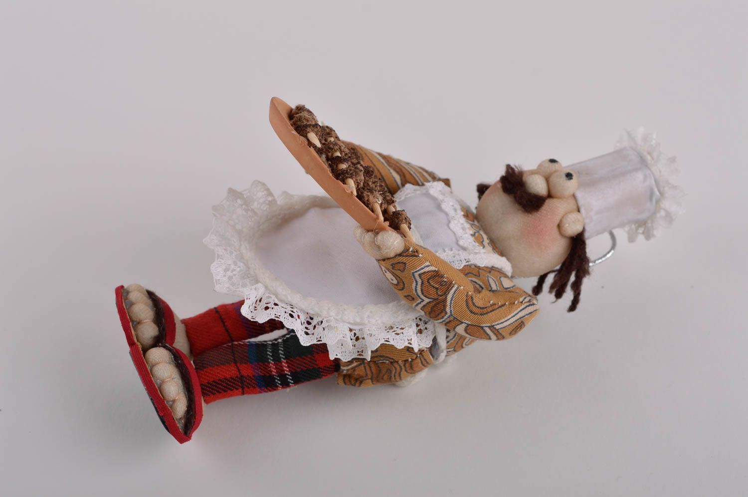 Muñeco de autor hecho a mano juguete decorativo souvenir original cocinero foto 3