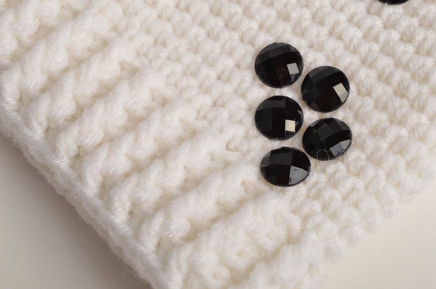 Unusual handmade crochet hat warm winter hat head accessories for kids photo 3