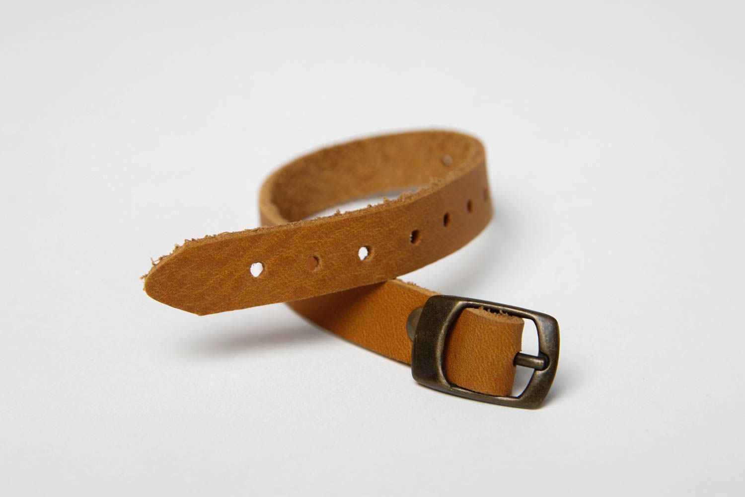 Bracelet ceinture Bijou fait main en cuir unisexe design Cadeau original photo 3