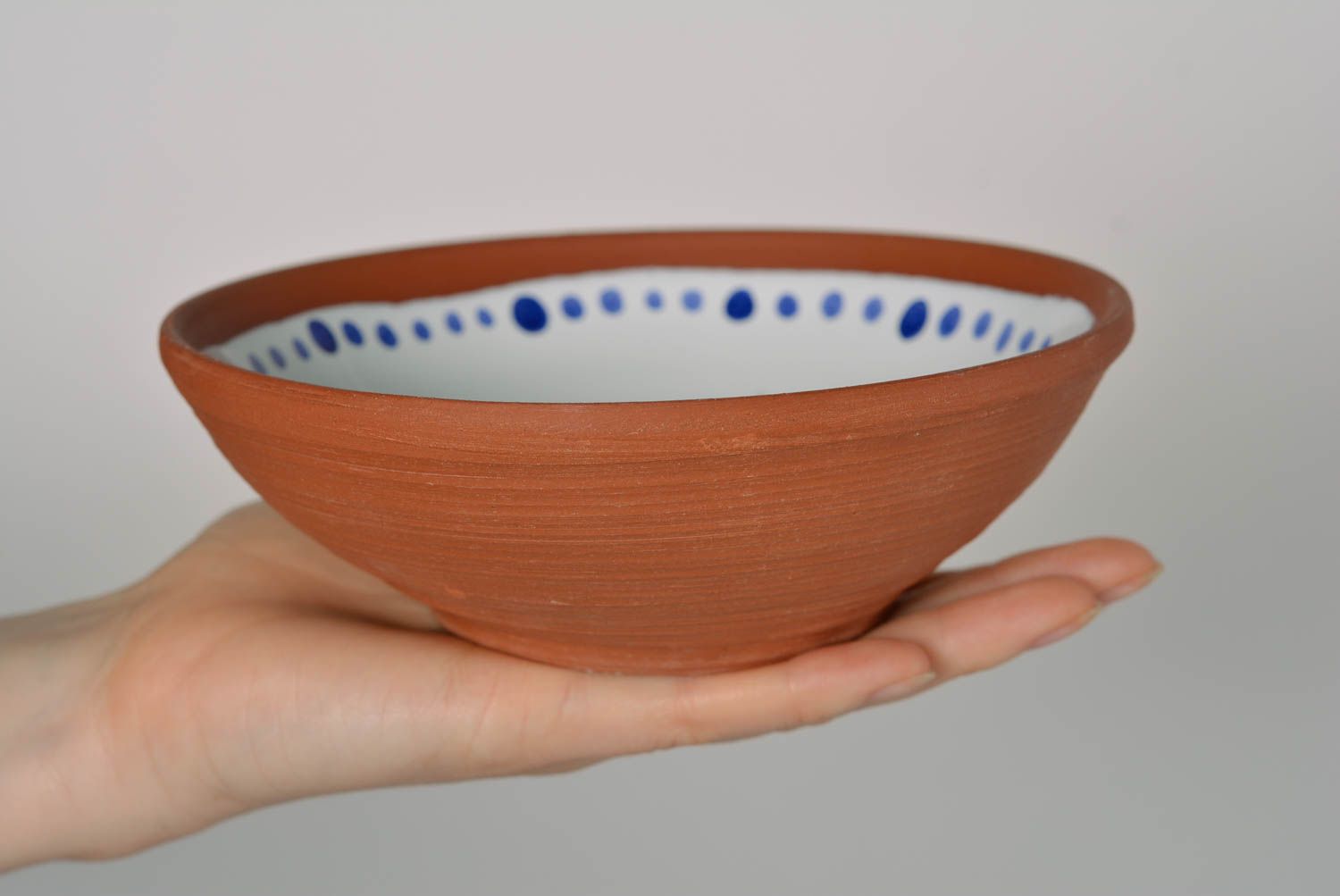 Teller Keramik handmade Keramik Teller bunt Küche Deko mit Bemalung schön braun foto 5