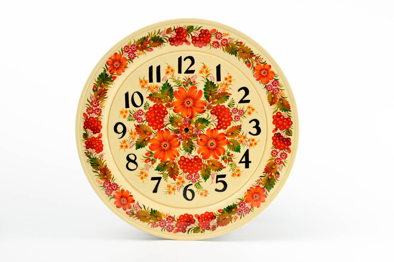 Horloge à fabriquer faite main Création horloge motifs floraux Loisirs créatifs photo 4